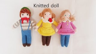 How to knit dolllitte boy Noah part 1 handmade knitted doll [upl. by Jaworski501]