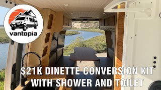 DIY Van Conversion Kit With Dinette And Shower In A Sprinter [upl. by Yregerg]