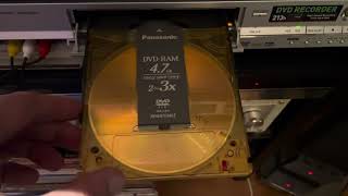 Panasonic DVDRAM cartridge loading [upl. by Assilana983]