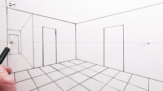 How to Draw a Simple Room using 2Point Perspective for Beginners [upl. by Bushweller]