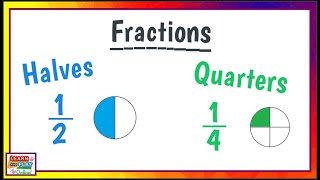 Fractions for Kids Halves and Quarters [upl. by Zehc]