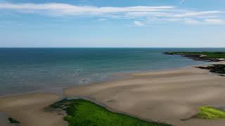 Gormanston Beach Ireland coastline 4k drone [upl. by Maud]