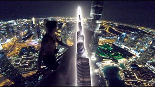 Burj Khalifa Crane Mission Dubai Raw POV [upl. by Nnylannej]