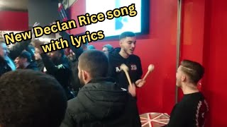 Arsenal fans sing new Declan Rice song with lyrics Ashburton Army Drummer Not sure about this one [upl. by Branham]