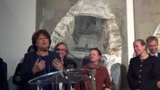 Inauguration de lexposition de Safet Zec par Madame Martine Aubry Musée de lHospice Comtesse [upl. by Eanrahc282]