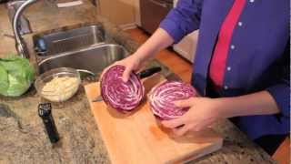 Making cole slaw from scratch [upl. by Hulbert]