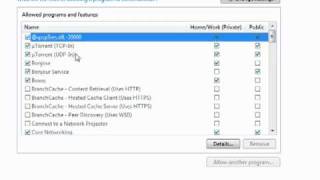 How to modify the Firewall to allow uTorrent [upl. by Marb]