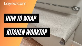 How to Wrap a Kitchen Worktop  DIY Vinyl Wrapping Tutorial [upl. by Dorcea]