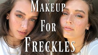 Everyday Makeup For Freckles  Foundation for Freckles amp Faux Freckle HowTo [upl. by Cherry]