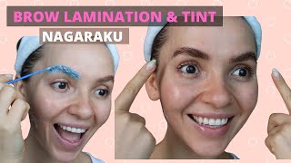 BROW LAMINATION AT HOMEstep by step tutorial How to do a Brow Lift at home NAGARAKU LASH LIFT [upl. by Ameg]