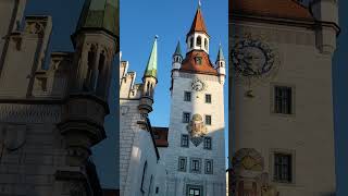 Marienplatz Munich Germany one day before Oktoberfest or October Festival [upl. by Asina587]