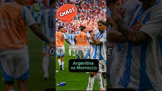 Chaos at the Olympics  Argentina vs Morocco olympics football argentina [upl. by Nayve]