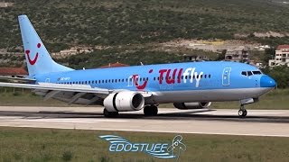 TUIfly Nordic  Boeing 7378K5 SERFX  Landing at Split Airport LDSPSPU [upl. by Hcirdeirf]