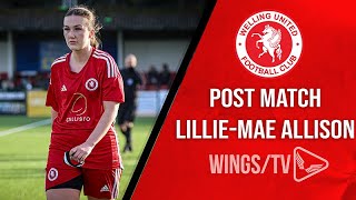 Captain LillieMae reflects on The Wings first season fixture against Chelmsford City [upl. by Adamina16]