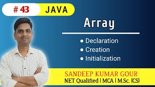 Array in java  single dimensional array  array declaration in java [upl. by Duggan]