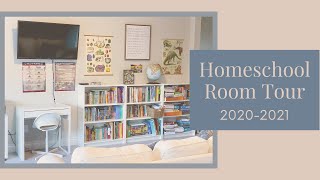 NEW HOMESCHOOL ROOM TOUR SIMPLE amp MINIMAL ROOM DECOR 202021 SCHOOL YEAR 1ST 3RD 5TH GRADE [upl. by Beichner]