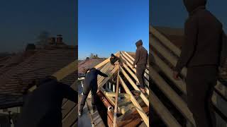 Hipped roof on a double storey extension carpenter carpentry joinery builder roofing diy [upl. by Chastain]