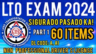 LTO NON PROFESSIONAL EXAM REVIEWER 2024  PART 1  CODE AA1 TAGALOG UPDATED [upl. by Otineb223]