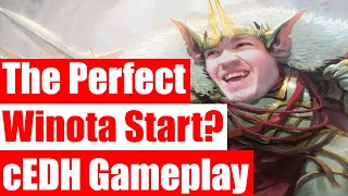 cEDH Gameplay  Winota Goes Wild  Winota v Najeela v Animar v Tatyova  ComedIan MTG [upl. by Staffan590]