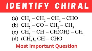 How to Identify Chiral Carbon  Organic Chemistry Most Important Question [upl. by Jankell388]