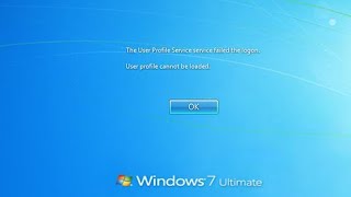 Tidak bisa login quotUser profile cannot be loadedquot Windows 7 [upl. by Kayla949]