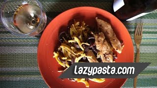 Chocolate amp tangerine casarecce with chicken amp soy sauce  easy pasta recipes by Lazy Pasta [upl. by Lseil]