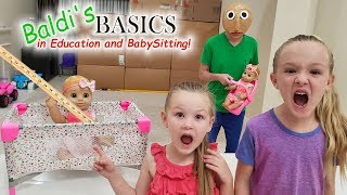 Escape the Babysitter Baldi in Real Life Baldis Basics [upl. by Blau]