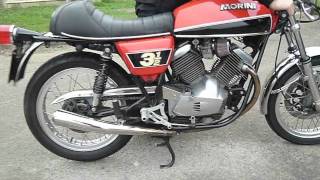 Morini 350 500 Sport startup  ITALIAN MOTOR MAGAZINE [upl. by Airda669]