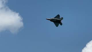 F22 Raptor at Geneseo Air Show 71324 [upl. by Bobina]