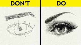 GENIUS DRAWING HACKS FOR BEGINNERS [upl. by Reinertson]