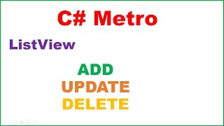 C Metro Ep05  ListView CRUD  ADD UPDATE DELETE CLEAR [upl. by Lleznov485]