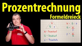 Prozentrechnung  Das Formeldreieck So merkst du dir die Formeln besser  Lehrerschmidt [upl. by Guevara406]