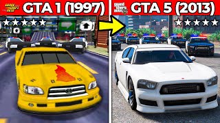 Jogando TODOS os GTA da HISTORIA Fuga 5 estrelas [upl. by Valeda]