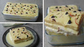 Instant Malai Cake Recipe  Bread Malai Cake Recipe  Instant Bread Dessert Recipe  Yummy [upl. by Bertilla]