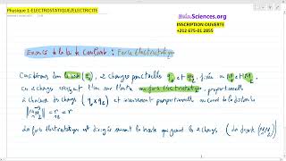 Physique 1 ELECTROSTATIQUE  Loi de Coulomb [upl. by Uolymme]