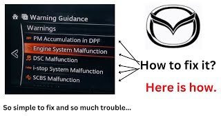 Mazda Istop DSC SCBS PM  DPF fault DIY [upl. by Farra]