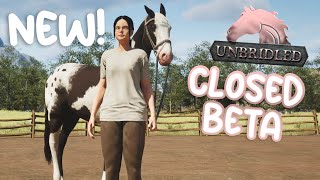 Trying NEW CLOSED BETA  Unbridled That Horse Game [upl. by Aunson]