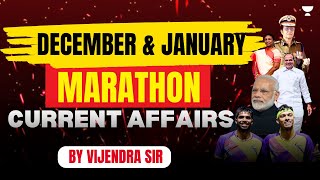 Current Affairs Marathon  December amp January Current Affairs  CLAT  MHCET  CUET  AILET  SLAT [upl. by Yreffeg]