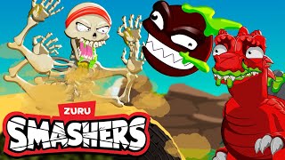 Scary Monsters Storm Dino Island  More  Smashers  Halloween Cartoons for Kids [upl. by Birecree981]