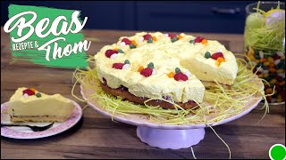 Ostertorte Rezept 🐰 Eierlikör Schlampampel backen 🥚 [upl. by Pfaff257]