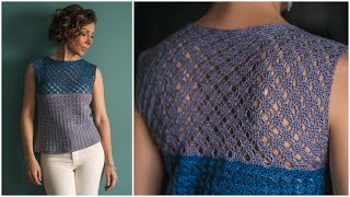 How to Crochet this Lacy Crocheted Summer Top Pattern – Point Horizon [upl. by Arodoet]