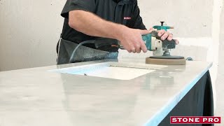 Restoring and Polishing a Damage White Marble Countertop with ZOOM Pads [upl. by Acinnor169]