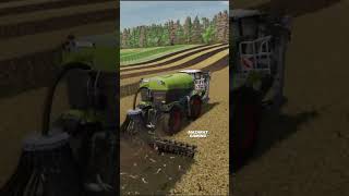 Claas Xerion Saddle Trac Manure Spreader  Farming Simulator 22 [upl. by Elleral]