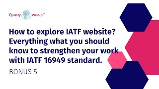 BONUS  Lets explore IATF website [upl. by Eileme]