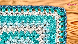 How to Crochet A Crossed Puff Stitch Border For Your Blankets [upl. by Attayek]