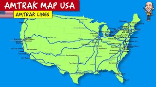 Amtrak map USA Understand Americas train routes [upl. by Ayikur]