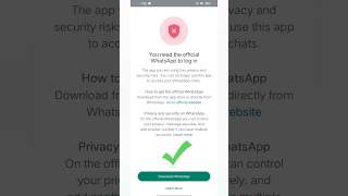 you need the official whatsapp to log in  gb WhatsApp problem gbwhatsapp tending shorts [upl. by Ikkaj]