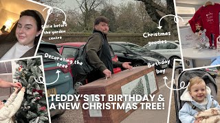 A NEW CHRISTMAS TREE🎄✨ Teddy’s 1st Birthday Vlog [upl. by Ezirtaeb]