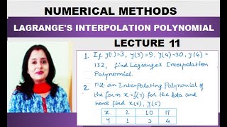 Numerical Methods – Lagrange’s Interpolation Polynomial  Concept  Basics  Examples [upl. by Aninnaig]