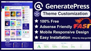 GeneratePress Theme Customization Grid Blog Design [upl. by Irakab]